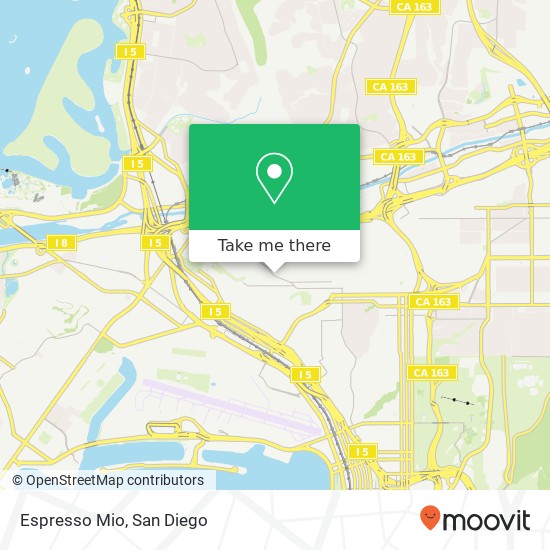 Mapa de Espresso Mio, 1920 Fort Stockton Dr San Diego, CA 92103