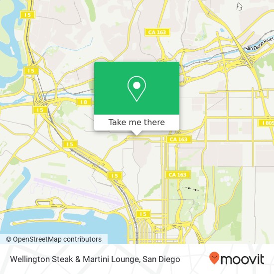 Mapa de Wellington Steak & Martini Lounge, 729 W Washington St San Diego, CA 92103