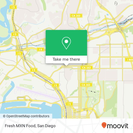 Mapa de Fresh MXN Food, 719 W Washington St San Diego, CA 92103