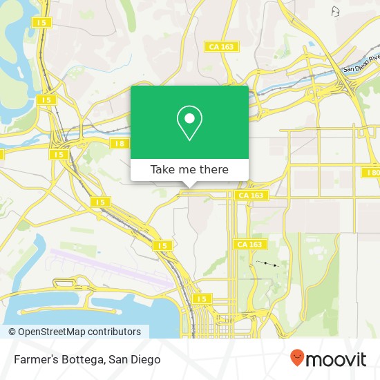 Mapa de Farmer's Bottega, 860 W Washington St San Diego, CA 92103