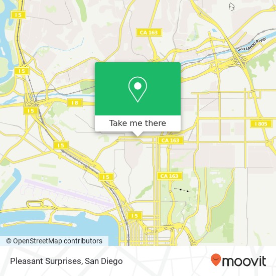 Mapa de Pleasant Surprises, 325 W Washington St San Diego, CA 92103