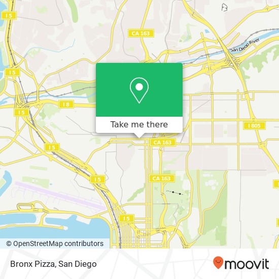 Mapa de Bronx Pizza, 111 Washington St San Diego, CA 92103