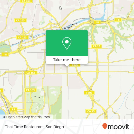 Mapa de Thai Time Restaurant, 4102 30th St San Diego, CA 92104