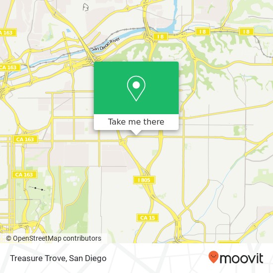 Mapa de Treasure Trove, 3538 University Ave San Diego, CA 92104