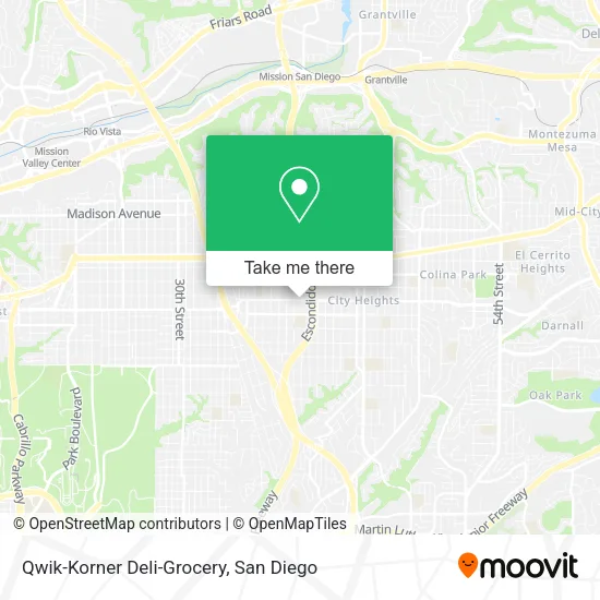 Qwik-Korner Deli-Grocery map