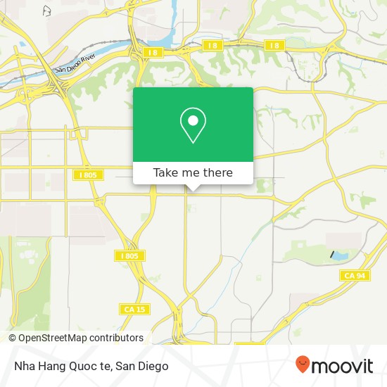 Mapa de Nha Hang Quoc te, 4448 University Ave San Diego, CA 92105