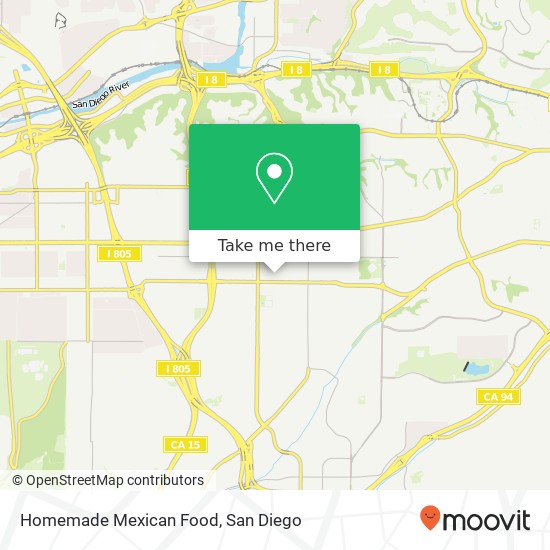Mapa de Homemade Mexican Food, 4054 45th St San Diego, CA 92105
