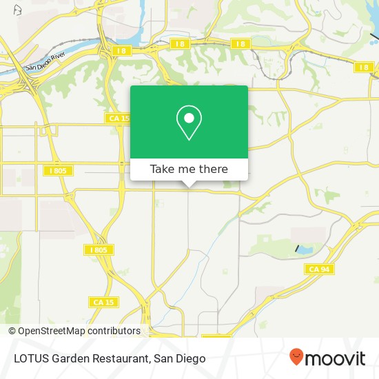 Mapa de LOTUS Garden Restaurant, 4007 Euclid Ave San Diego, CA 92105