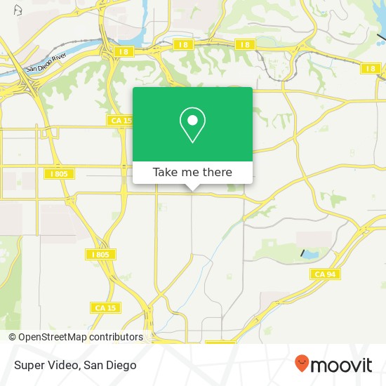 Mapa de Super Video, 4007 Euclid Ave San Diego, CA 92105