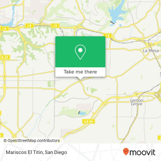 Mapa de Mariscos El Titin, University Ave San Diego, CA 92115