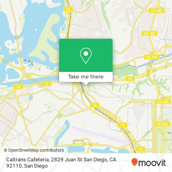 Mapa de Caltrans Cafeteria, 2829 Juan St San Diego, CA 92110