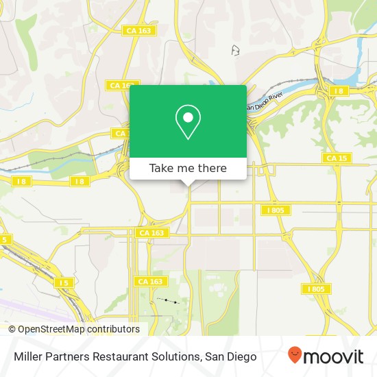 Mapa de Miller Partners Restaurant Solutions, 4452 Park Blvd San Diego, CA 92116