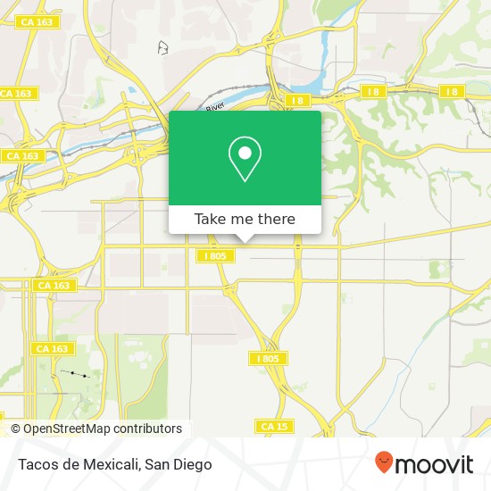 Mapa de Tacos de Mexicali, 3450 El Cajon Blvd San Diego, CA 92104