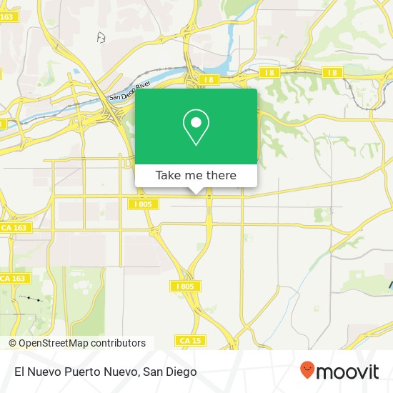 Mapa de El Nuevo Puerto Nuevo, 3780 El Cajon Blvd San Diego, CA 92105