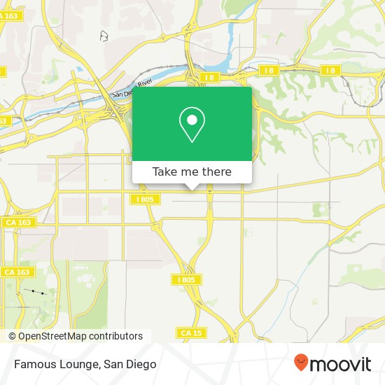 Mapa de Famous Lounge, 3717 El Cajon Blvd San Diego, CA 92105