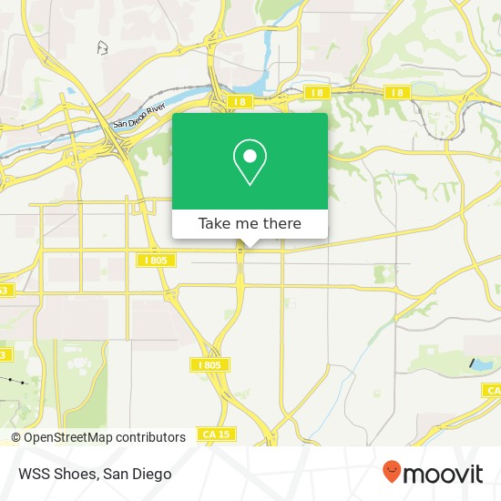 Mapa de WSS Shoes, 4102 El Cajon Blvd San Diego, CA 92105