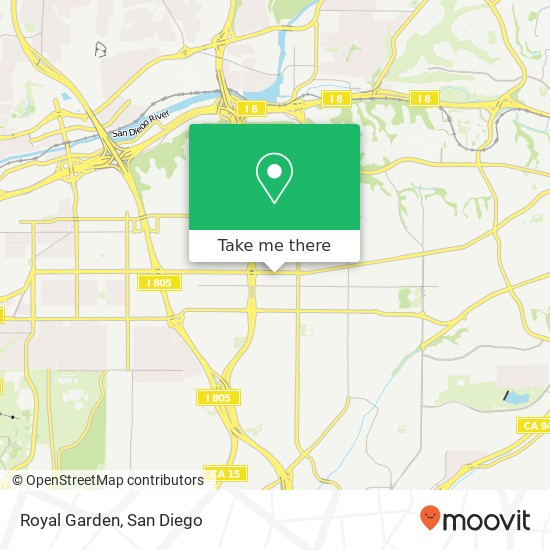 Mapa de Royal Garden, 4201 El Cajon Blvd San Diego, CA 92105