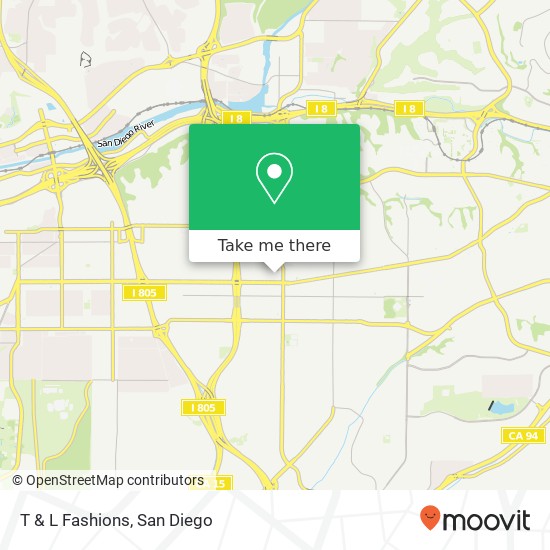 Mapa de T & L Fashions, 4354 43rd St San Diego, CA 92105