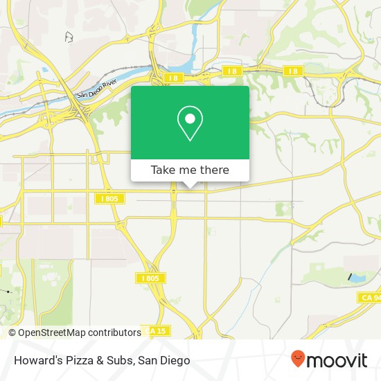 Mapa de Howard's Pizza & Subs