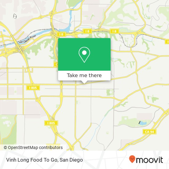 Mapa de Vinh Long Food To Go, 4575 El Cajon Blvd San Diego, CA 92115