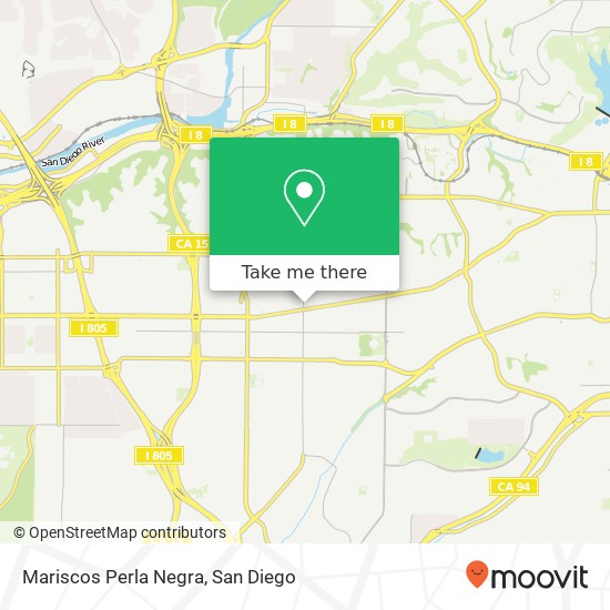 Mapa de Mariscos Perla Negra, Euclid Ave San Diego, CA 92115