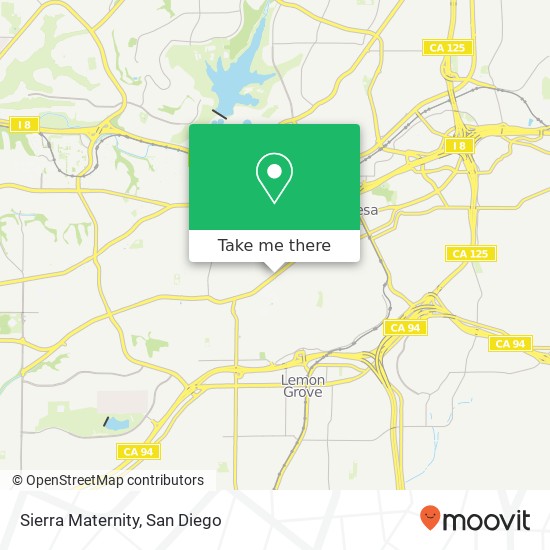 Mapa de Sierra Maternity, 7484 University Ave La Mesa, CA 91942