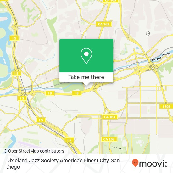 Mapa de Dixieland Jazz Society America's Finest City
