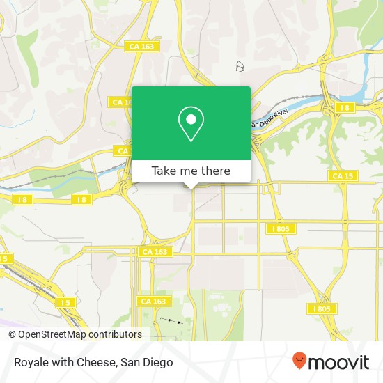 Mapa de Royale with Cheese, 4612 Park Blvd San Diego, CA 92116