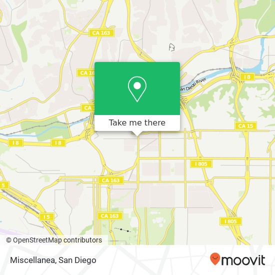 Mapa de Miscellanea, 4610 Park Blvd San Diego, CA 92116