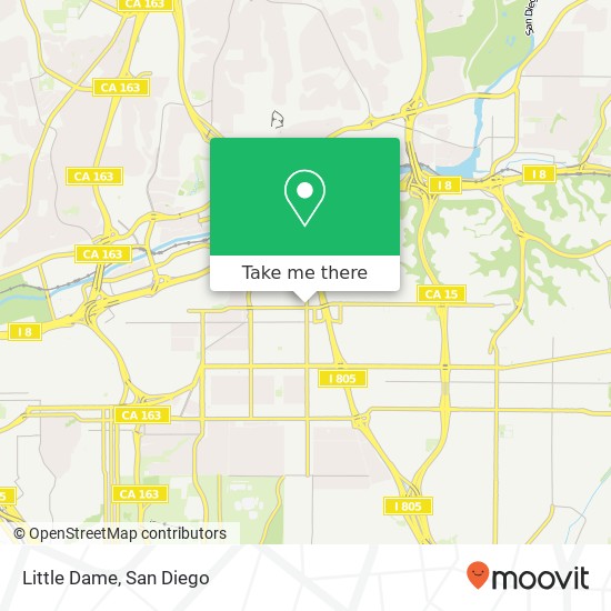 Mapa de Little Dame, 2942 Adams Ave San Diego, CA 92116
