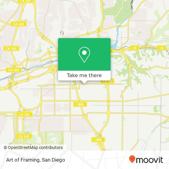 Mapa de Art of Framing, 3333 Adams Ave San Diego, CA 92116