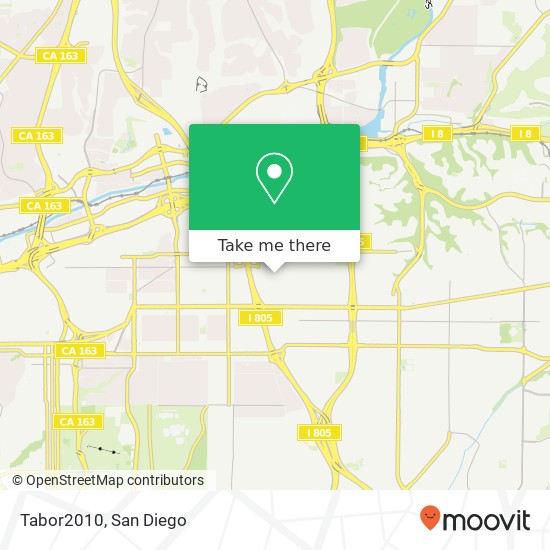 Mapa de Tabor2010, 4542 Felton St San Diego, CA 92116