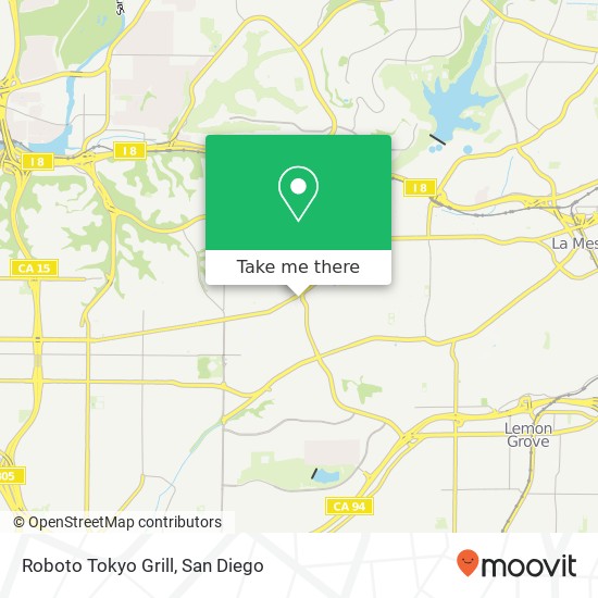 Mapa de Roboto Tokyo Grill, 6061 El Cajon Blvd San Diego, CA 92115