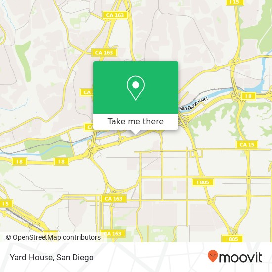 Mapa de Yard House, 1640 Camino del Rio N San Diego, CA 92108