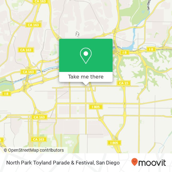 Mapa de North Park Toyland Parade & Festival