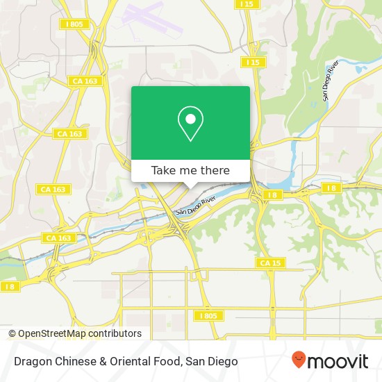 Mapa de Dragon Chinese & Oriental Food, 2169 Fenton Pkwy San Diego, CA 92108