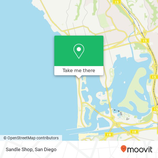 Mapa de Sandle Shop, 3761 Mission Blvd San Diego, CA 92109