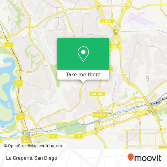 Mapa de La Creperie, 6929 Linda Vista Rd San Diego, CA 92111