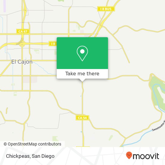 Mapa de Chickpeas, 867 Jamacha Rd El Cajon, CA 92019