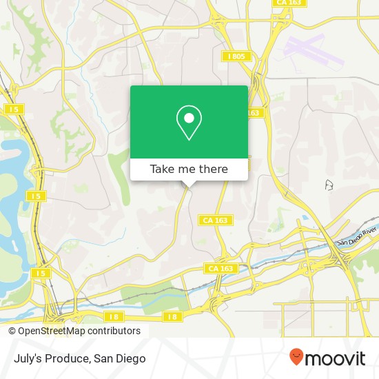 Mapa de July's Produce, 2363 Ulric St San Diego, CA 92111