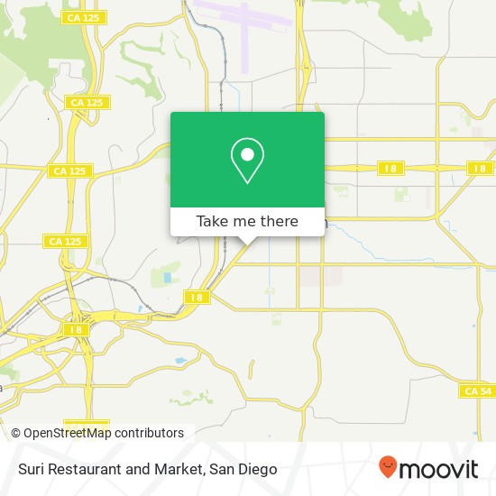 Mapa de Suri Restaurant and Market, 461 El Cajon Blvd El Cajon, CA 92020