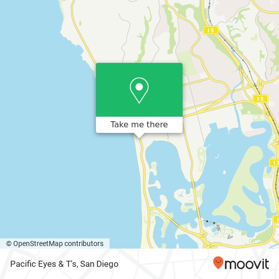Mapa de Pacific Eyes & T's, 4150 Mission Blvd San Diego, CA 92109
