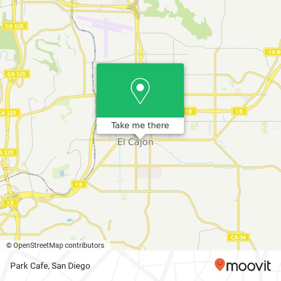 Mapa de Park Cafe, 169 E Main St El Cajon, CA 92020