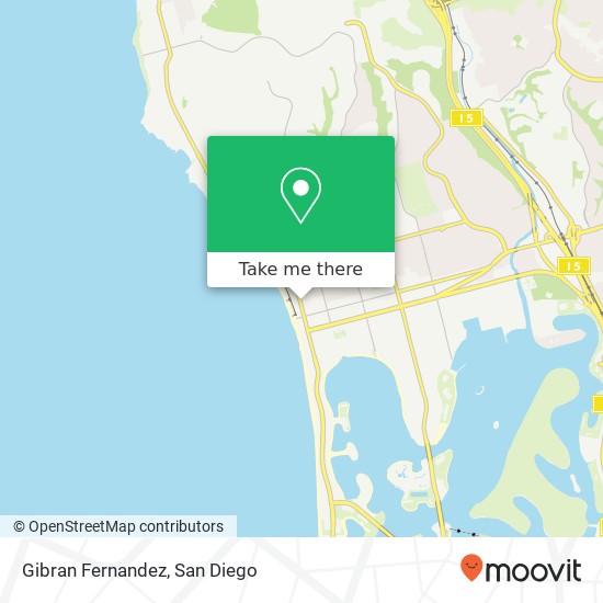 Mapa de Gibran Fernandez, 4653 Mission Blvd San Diego, CA 92109