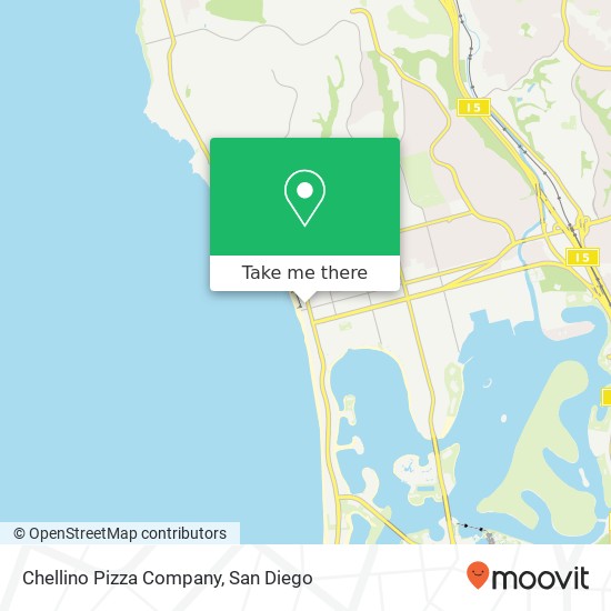 Mapa de Chellino Pizza Company, 4516 Mission Blvd San Diego, CA 92109