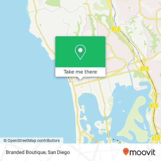 Mapa de Branded Boutique, 1041 Garnet Ave San Diego, CA 92109