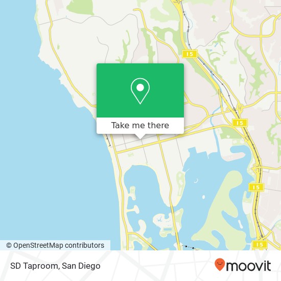 Mapa de SD Taproom, 1269 Garnet Ave San Diego, CA 92109