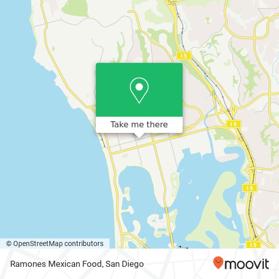 Mapa de Ramones Mexican Food, 1359 Garnet Ave San Diego, CA 92109