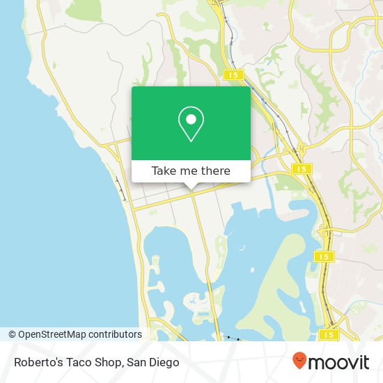 Mapa de Roberto's Taco Shop, 4427 Ingraham St San Diego, CA 92109