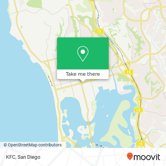 Mapa de KFC, 1641 Grand Ave San Diego, CA 92109